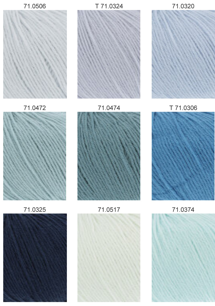 Farbkarte Lang Yarns Merino 200 BeBe