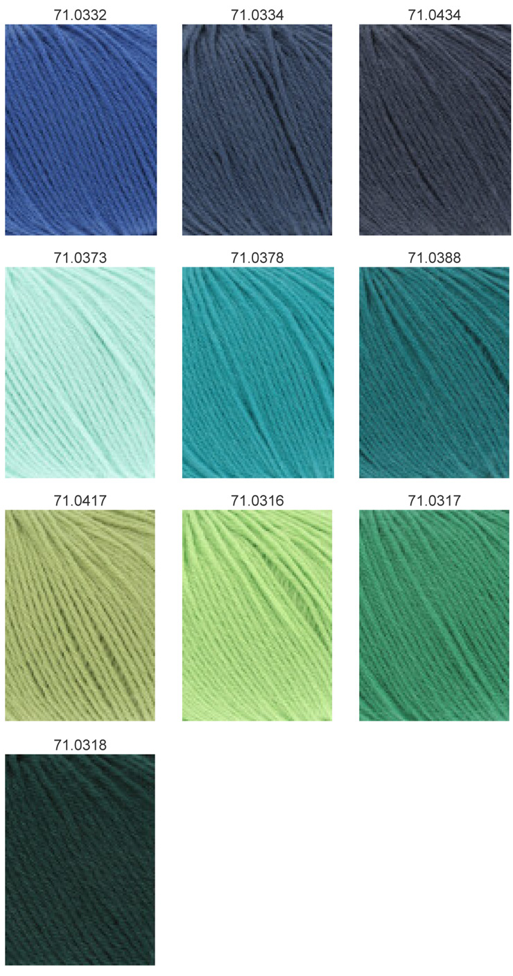 Farbkarte Lang Yarns Merino 200 BeBe