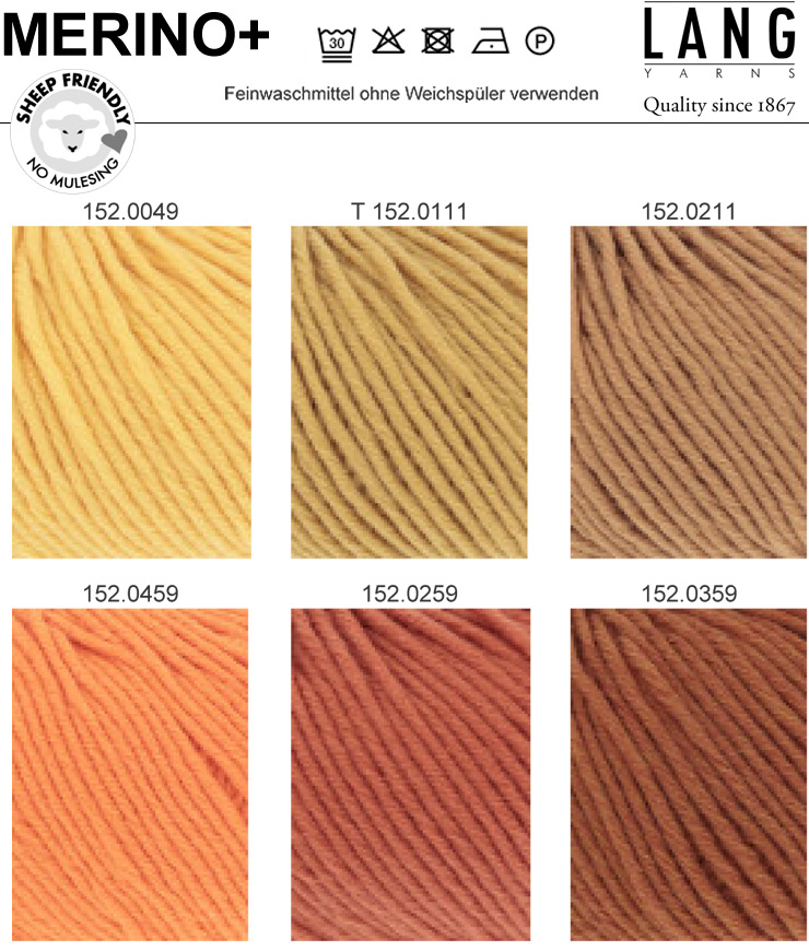 Farbkarte Lang Yarns Merino +