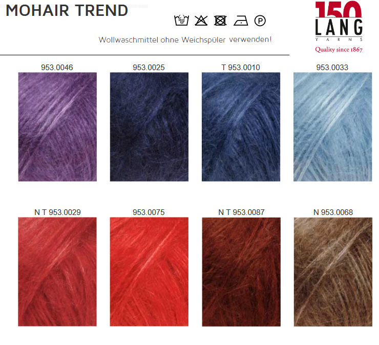 Farbkarte Lang Yarns Mohair Trend
