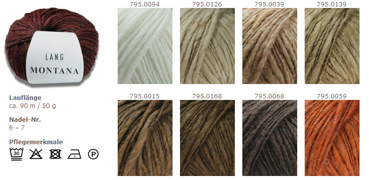 Farbkarte Lang Yarns Montana