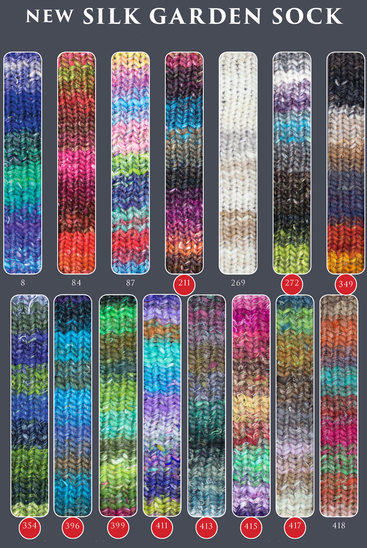 Farbkarte Noro Silk Garden Sock Yarn