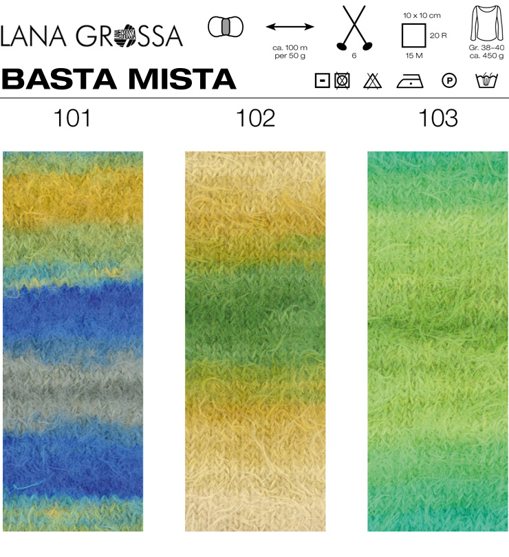 Farbkarte Lana Grossa Basta Mista