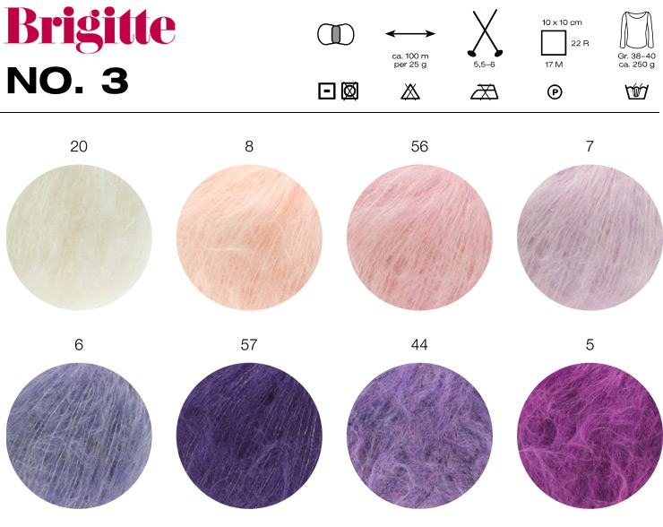 Farbkarte Lana Grossa Brigitte No.3 