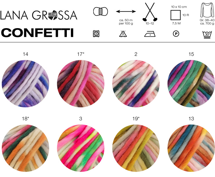 Farbkarte Lana Grossa Confetti