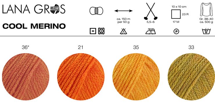 Farbkarte Lana Grossa Cool Merino Uni