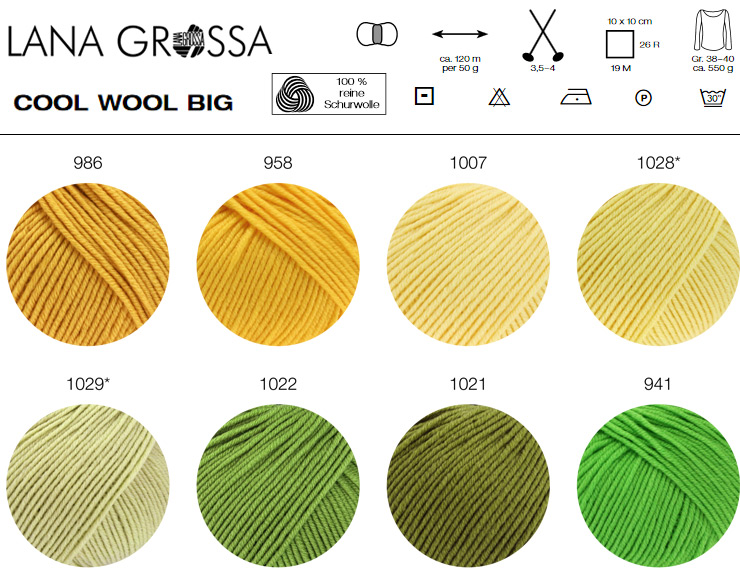 Farbkarte Lana Grossa Cool Wool Big