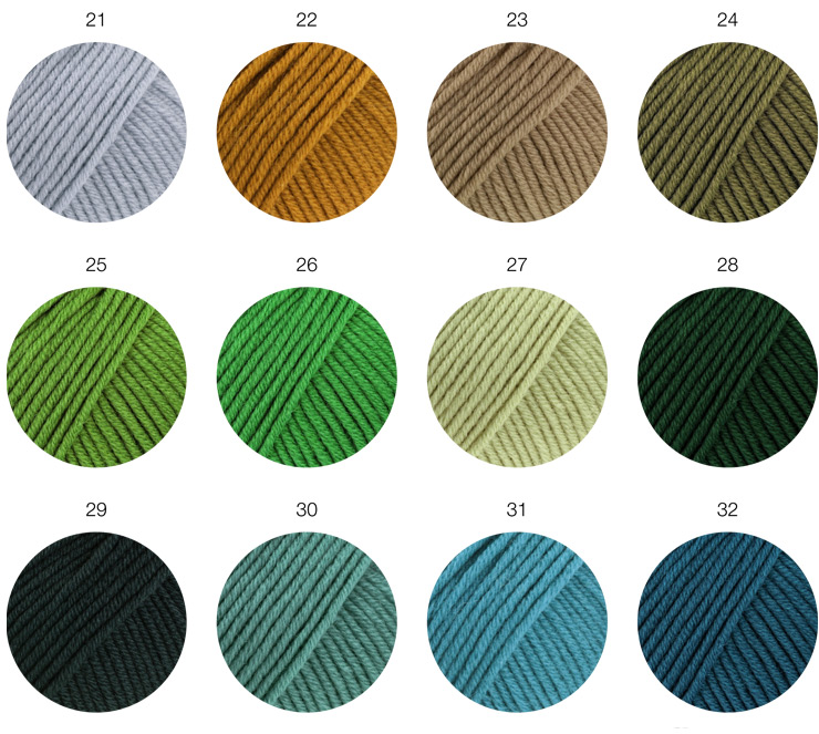Farbkarte Lana Grossa Cool Wool Superbig Uni