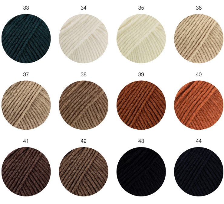 Farbkarte Lana Grossa Cool Wool Superbig Uni