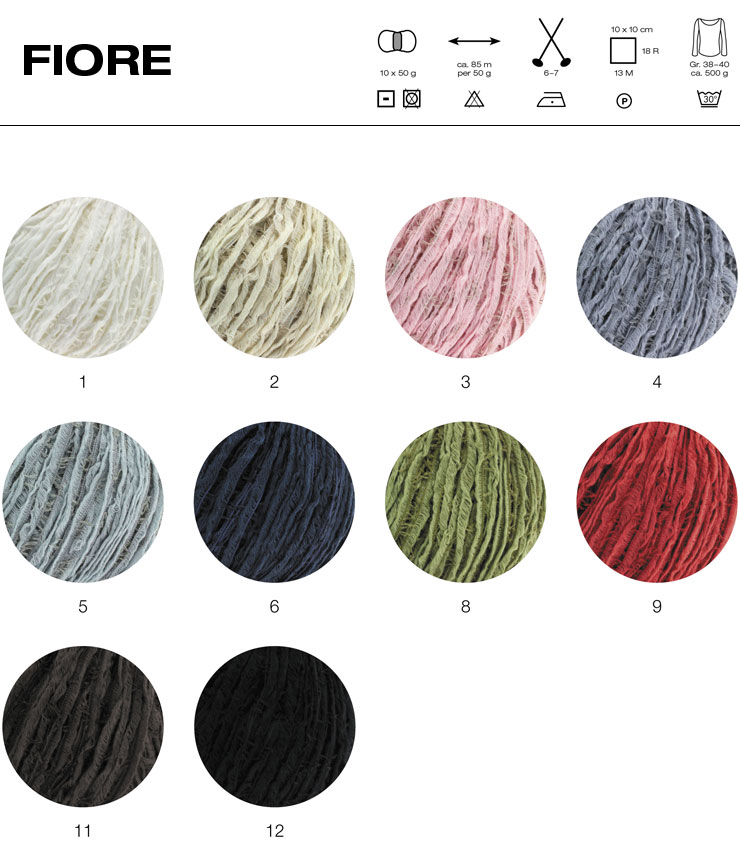 Farbkarte Lana Grossa Fiore Farbkarte Lana Grossa Fiore