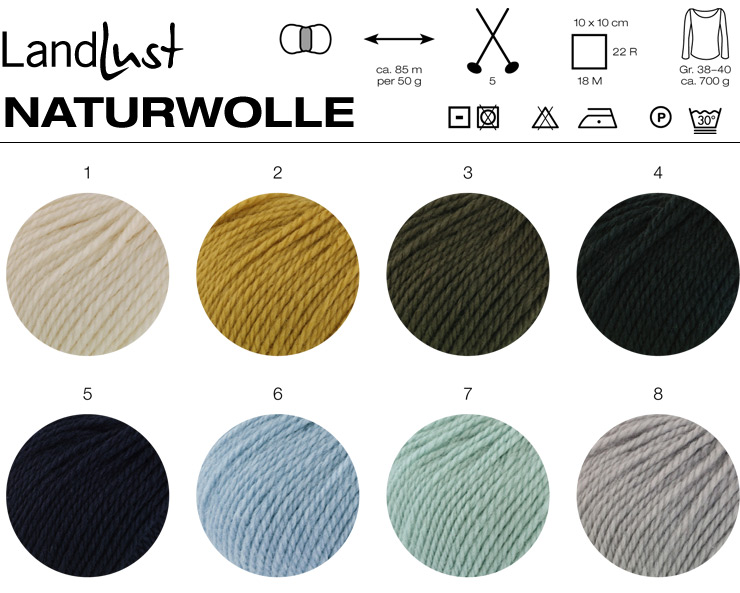 Farbkarte Lana Grossa Landlust Naturwolle