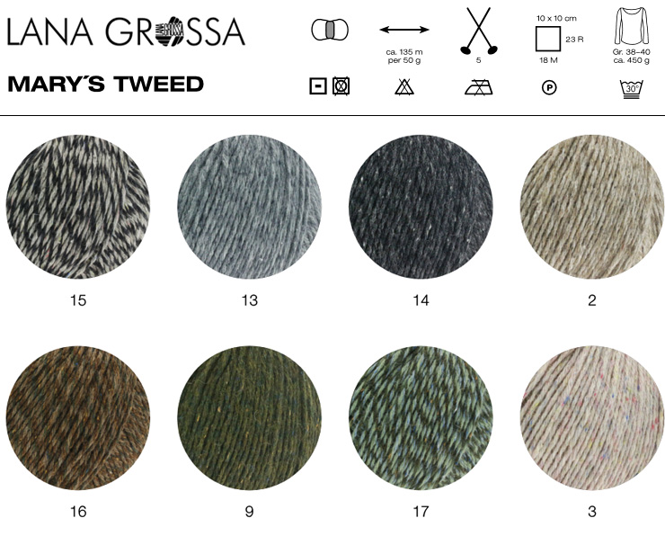 Farbkarte Lana Grossa Mary´s Tweed