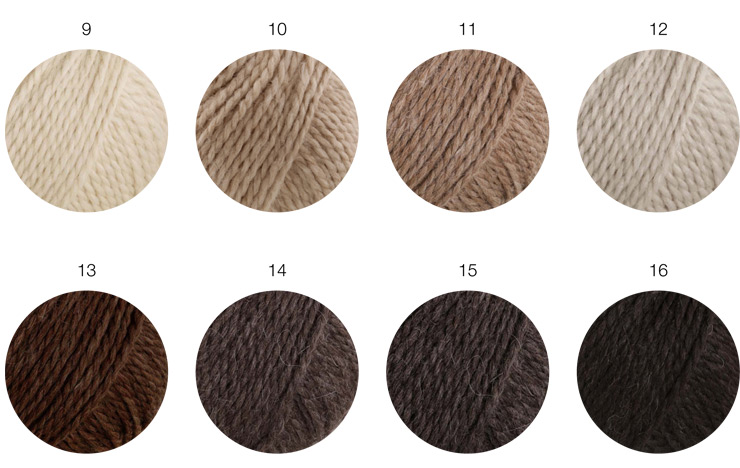 Farbkarte Lana Grossa Natural Lama Chunky