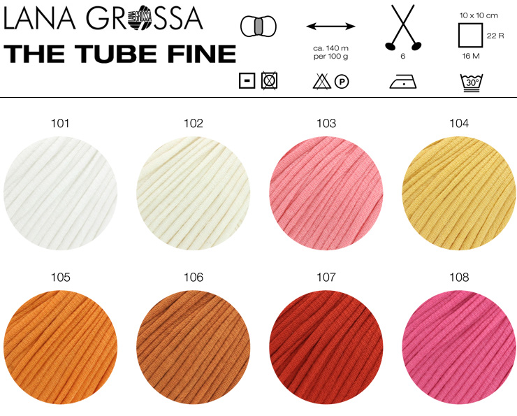 Farbkarte Lana Grossa The Tube Fine