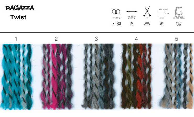 Farbkarte Lana Grossa Twist Farbkarte Lana Grossa Twist
