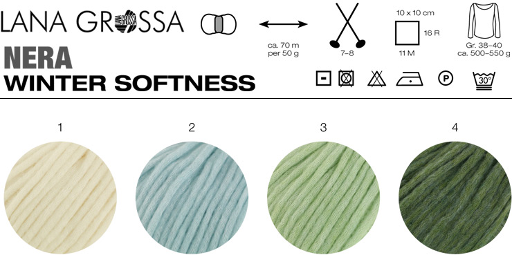 Farbkarte Lana Grossa Winter Softness (Nera)