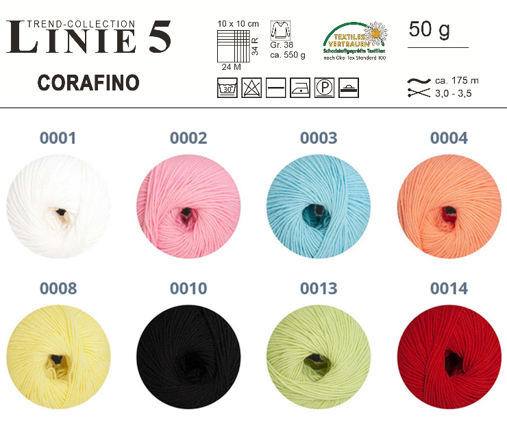 Farbkarte ONline LINIE 5 Corafino