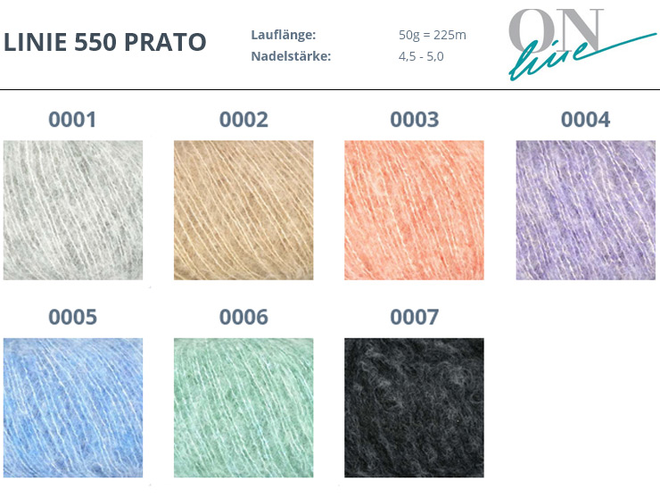 Farbkarte ONline Linie 550 Prato