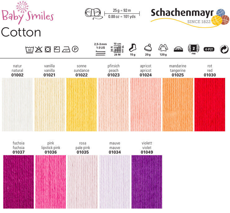 Farbkarte Schachenmayr Cotton