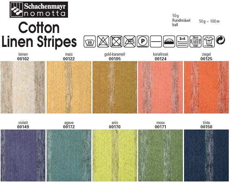 Farbkarte Schachenmayr Cotton Linen Stripes