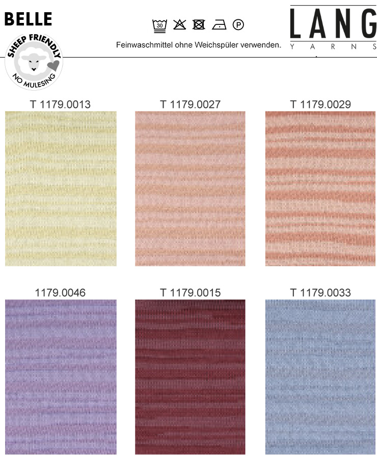Farbkarte Lang Yarns Belle