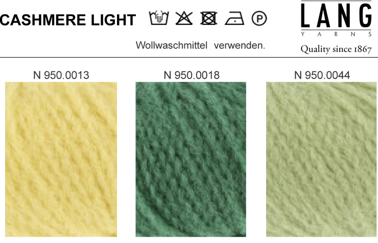 Farbkarte Lang Yarns Cashmere Light
