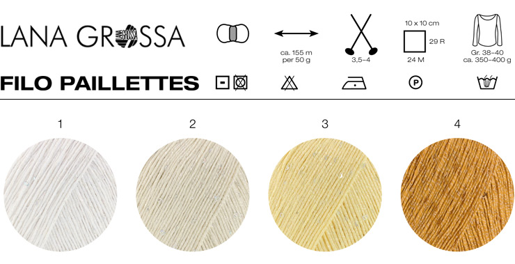 Farbkarte Lana Grossa Filo Paillettes